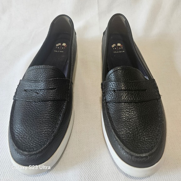 Cole Haan Womens Nantucket Black Leather Penny Loafer Slip On Size 10